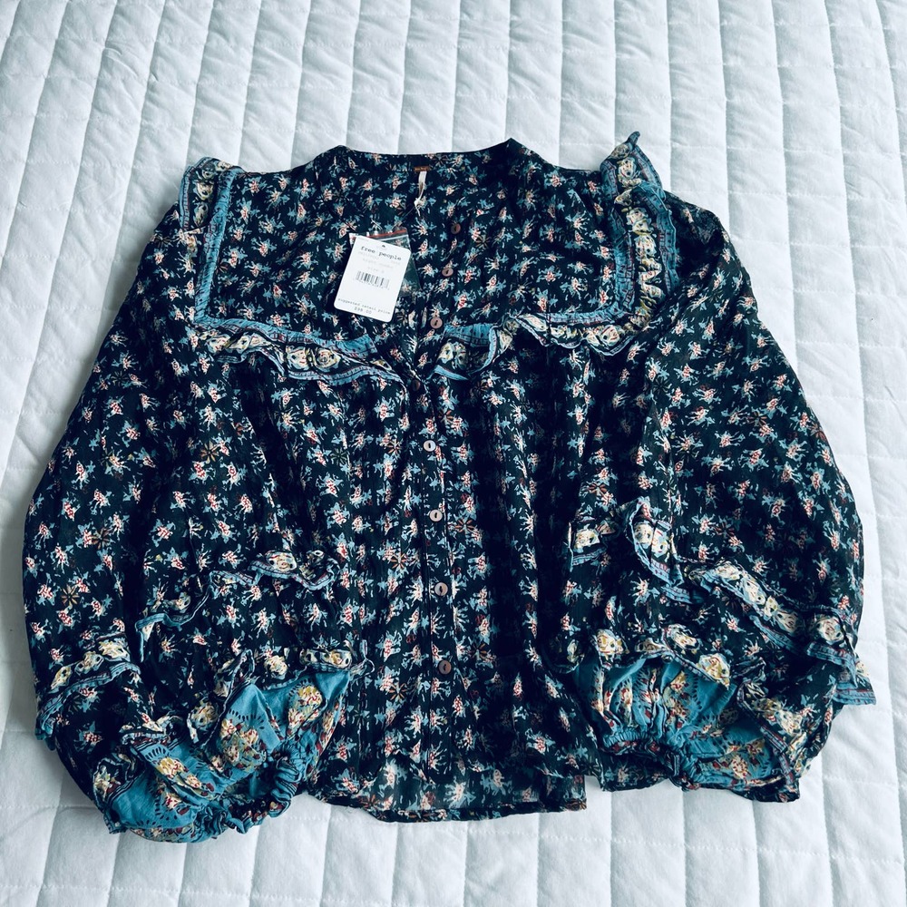 Free People Jenna Printed Blouse